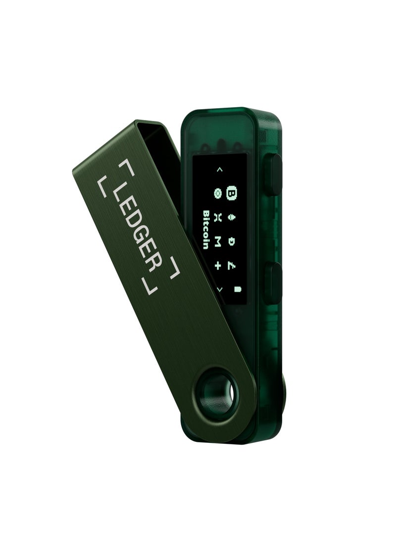 Nano S Plus Hardware Wallet | Safest Crypto & NFT Cold Storage, OLED Screen, Type-C Connectivity, 5000+ Coins Supported, for Android, MacOS & Windows - Emerald Green