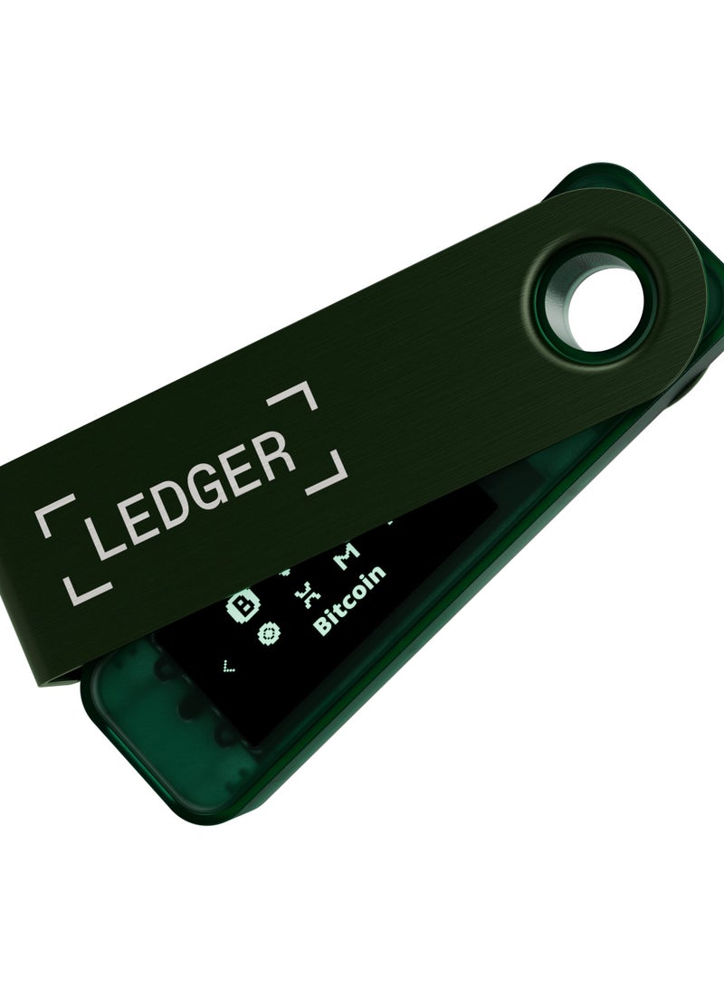Nano S Plus Hardware Wallet | Safest Crypto & NFT Cold Storage, OLED Screen, Type-C Connectivity, 5000+ Coins Supported, for Android, MacOS & Windows - Emerald Green