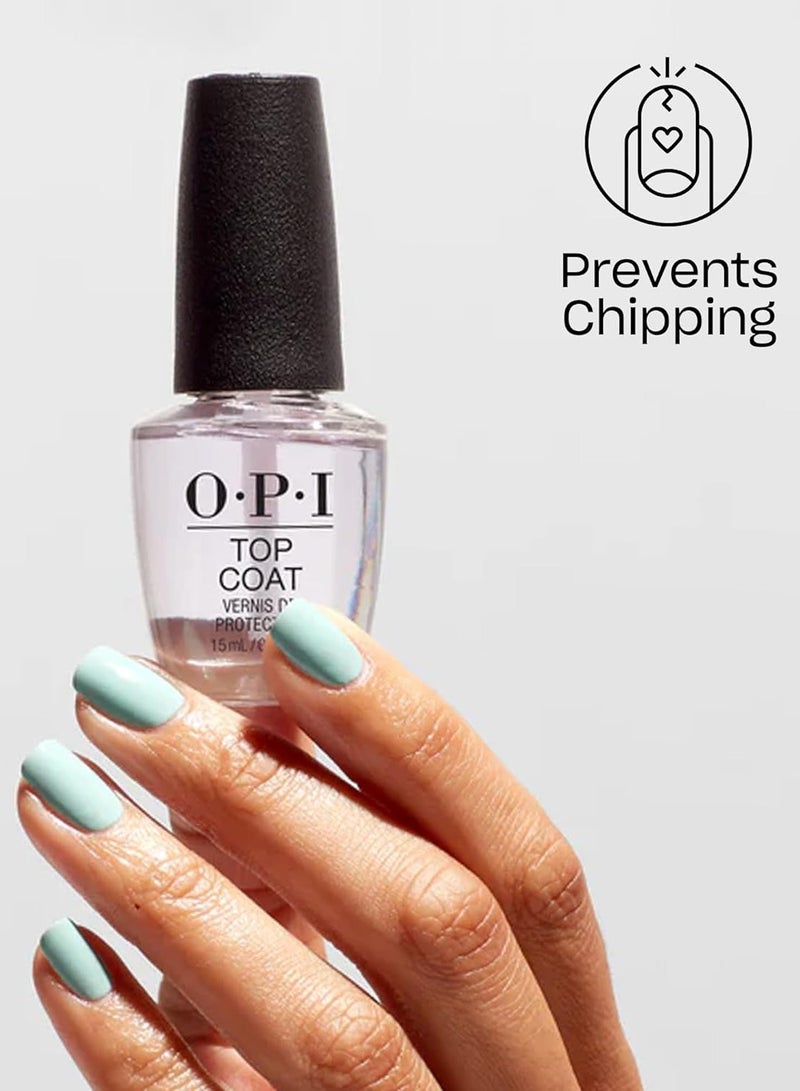 O.P.I Top Coat | 15 ml | Transparent Nail Paint with High Gloss Finish