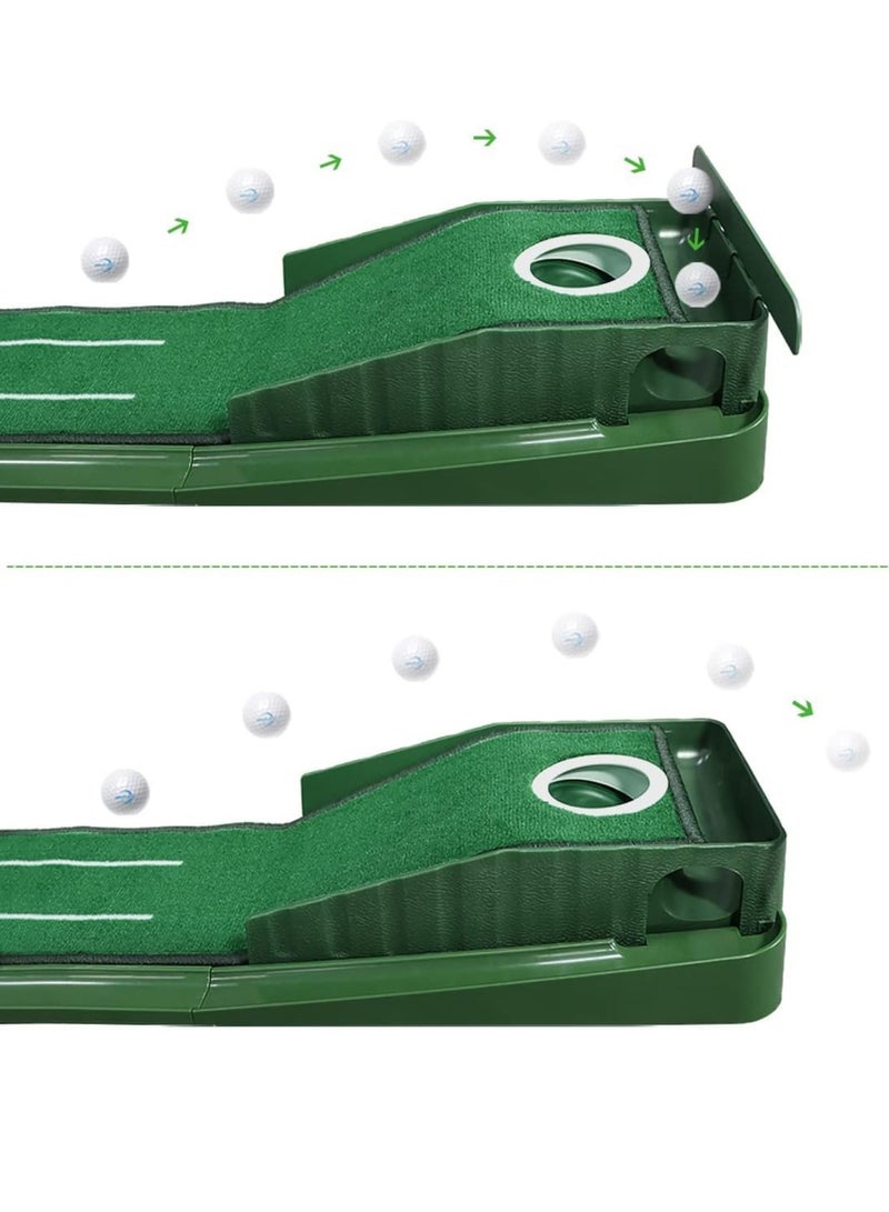 Putting Green Indoor Set, Long Putting Mat with Auto Ball Return, Suitable for Home and Office, Perfect Gift for Men