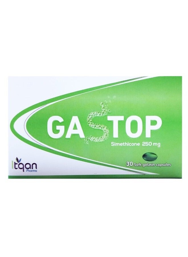 Gastop Simethicone 250mg 30 Soft Gelatin Capsules