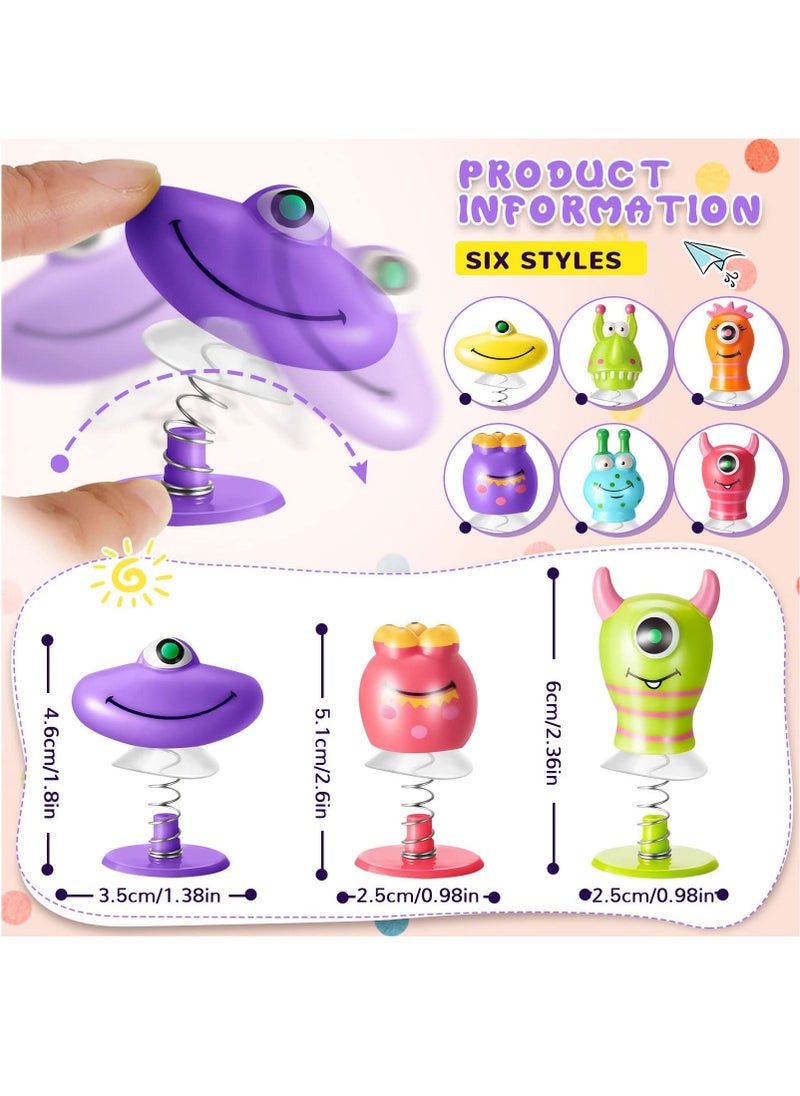 Big Eye Animal Toys 48 Pack Spring Launchers Toys Jumping Popper Toys for Kids Boys Girls Toddlers Basket Stuffers Egg Fillers Gifts Party Favors 6 Styles Random Color