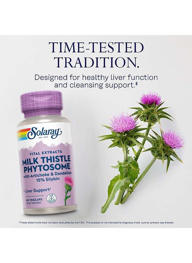 Milk Thistle Phytosome With Artichoke & Dandelion VegCapsules For Liver Support 60's