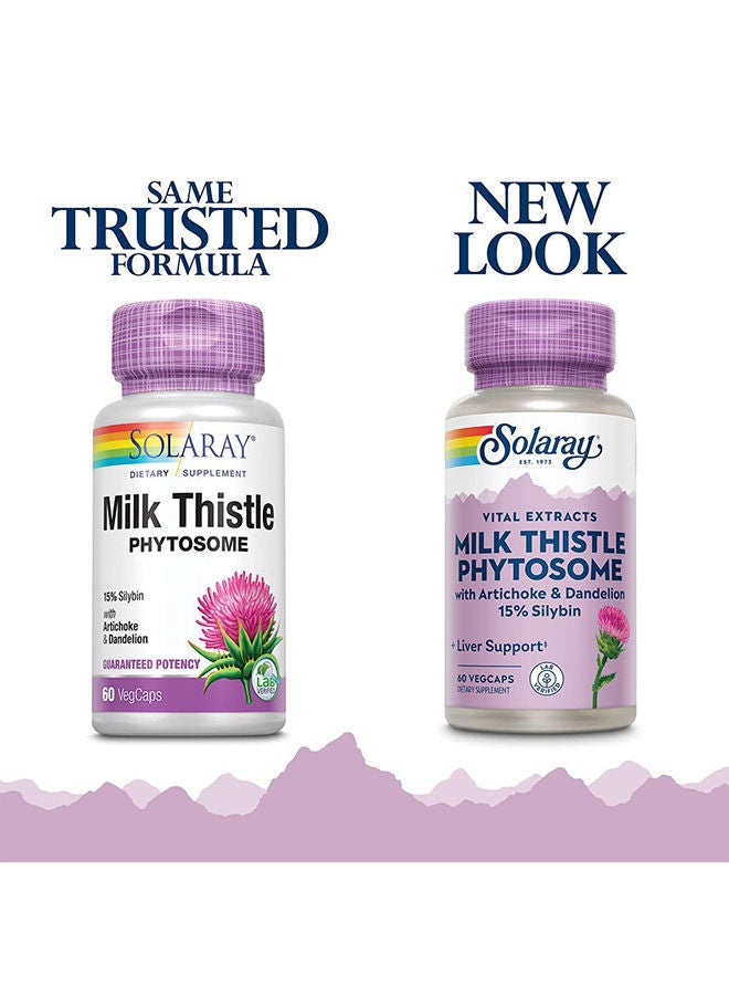 Milk Thistle Phytosome With Artichoke & Dandelion VegCapsules For Liver Support 60's