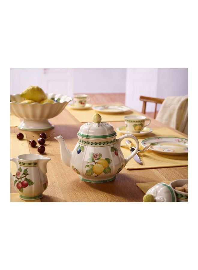 French Garden Fleurence Creamer White/Green/Pink