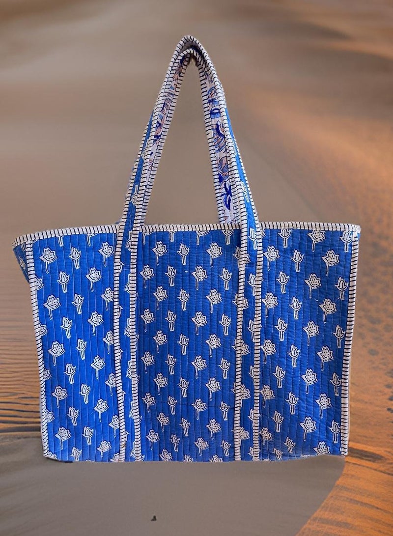 rangrez Women & Man Beautiful Handicrafted Printed Cotton Grocery Shopping Bag | Shoulder Bag | Cotton Tote Bag | Travel Tote Bags | Beach Bag | 18x5.5x16 Inch