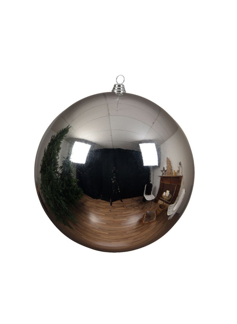 Kaemingk Christmas   Baubles Shatterproof Shiny Silver 20Cm, 1 Piece