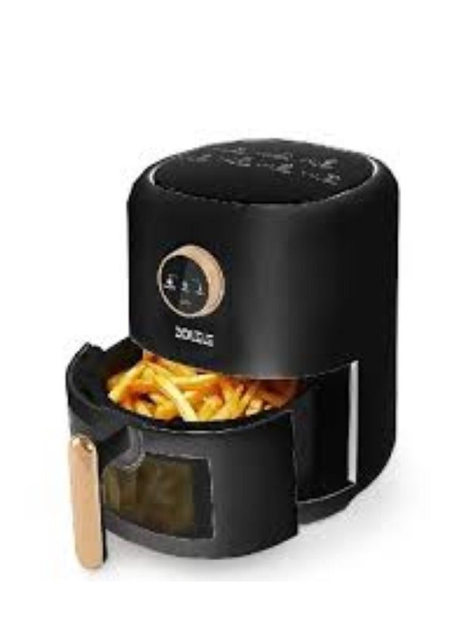 ZA004 Electric Air Fryer 4.5L Capacity Non-Stick Coating Fried Basket, Knob Control Temperature Pull Pan Automatic Power Off 1400W Power - Black