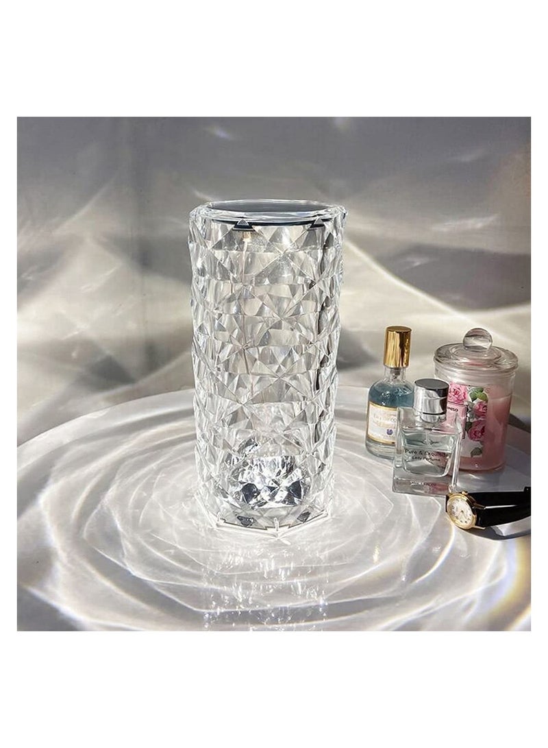 Romantic Rose Diamond  RGB Touch USB Charging Table Lamp For Bedroom Party Dinner Decor Creative Lights