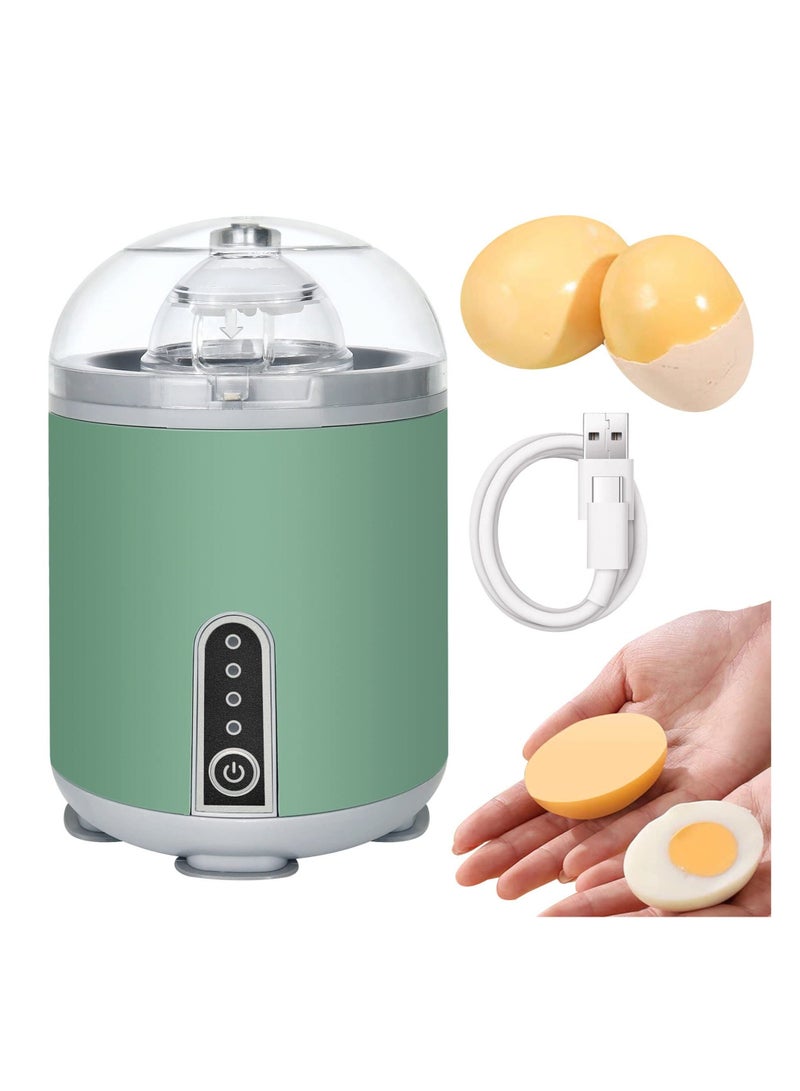 Electric Egg Yolk Mixer, Boiled Golden Egg Separator, Wireless Egg Spinning Maker, Egg Scrambler in Shell Shaker with USB Charger, for Home Kitchen Cooking Baking Mixing Egg (Green)