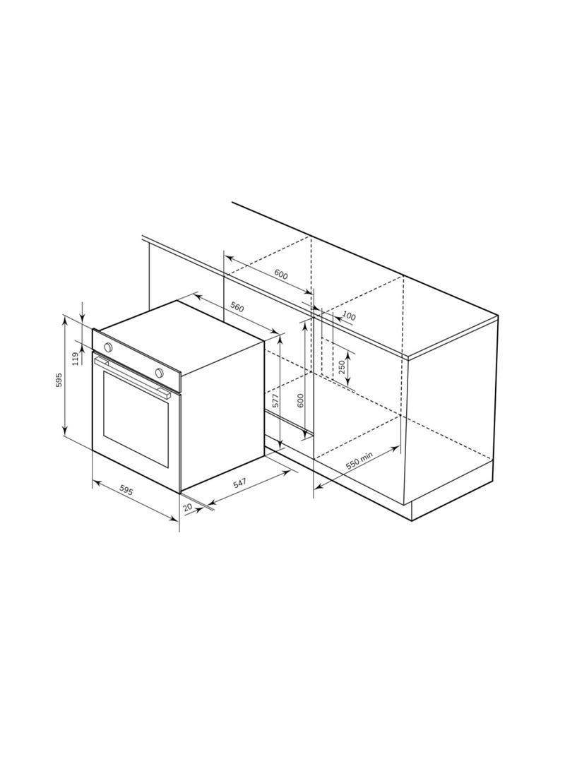 Built in Electric Oven 60 cm