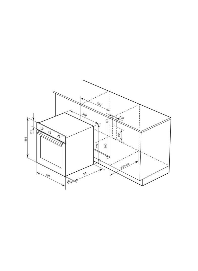 Built in Electric Oven 60 cm