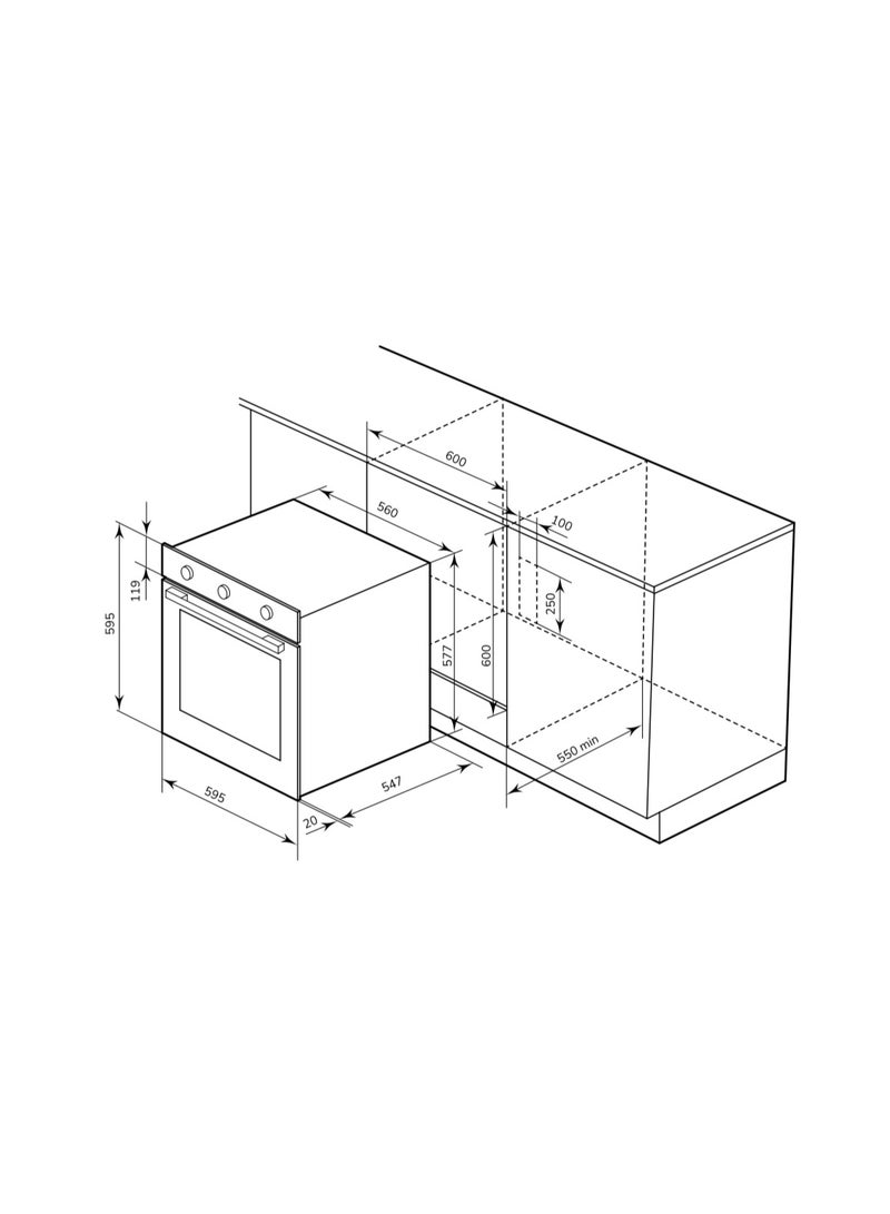 Built in Electric Oven 60 cm