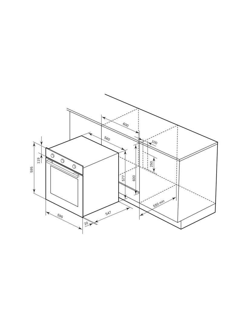 Built in Electric Oven 60 cm