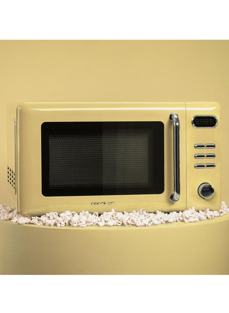 Digital Microwave with Grill Proclean 5110 Retro Yellow, 20L, 700W, 8 Programs