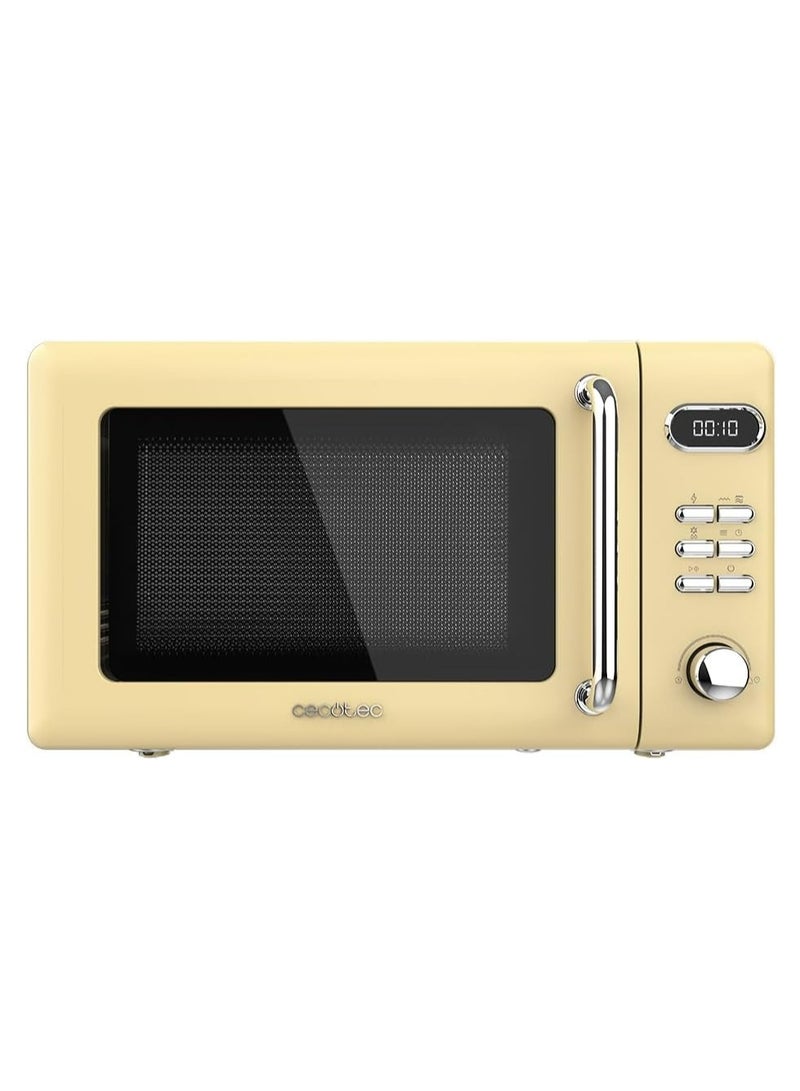 Digital Microwave with Grill Proclean 5110 Retro Yellow, 20L, 700W, 8 Programs