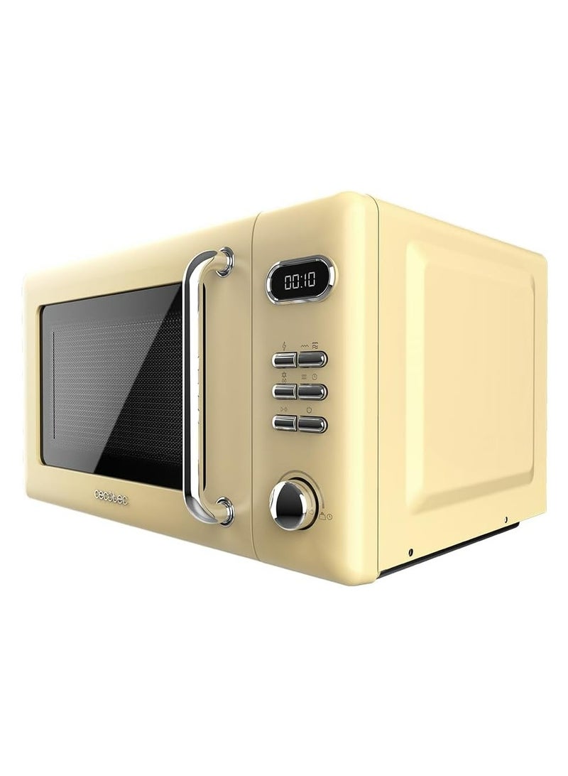 Digital Microwave with Grill Proclean 5110 Retro Yellow, 20L, 700W, 8 Programs