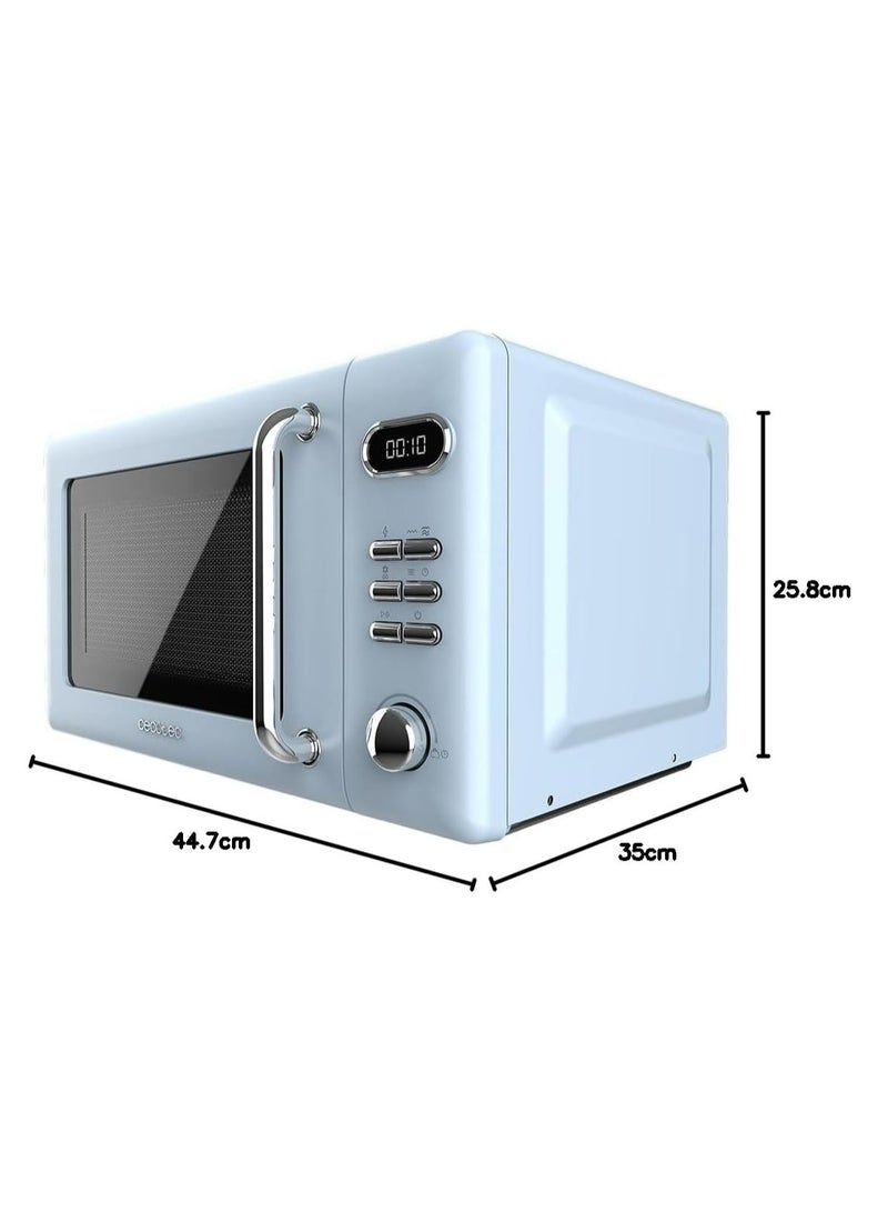 Digital Microwave with Grill Proclean 5110 Retro Blue, 20L, 700W, 8 Programs