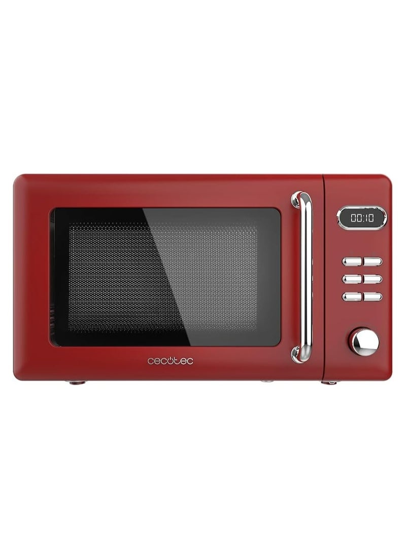 Digital Microwave with Grill Proclean 5110 Retro Red, 20L, 700W, 8 Programs