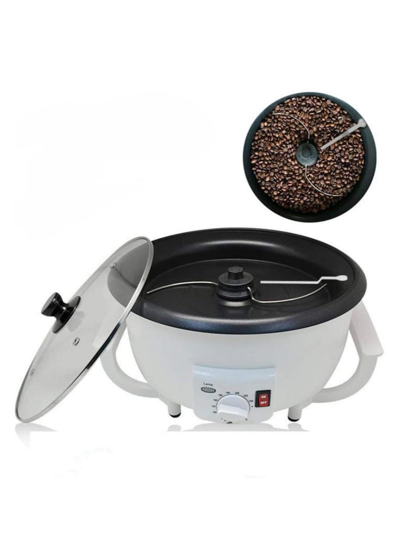 Coffee Roaster & Popcorn Roaster Machine Electric , 2-in-1 800W Coffee and Popcorn Maker, 400g Capacity with Adjustable Timer & Temperature Control for Home Roasting