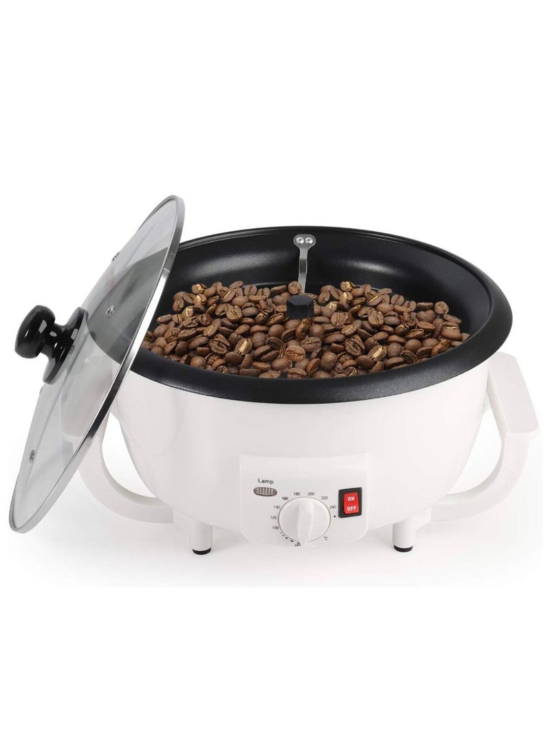 Coffee Roaster & Popcorn Roaster Machine Electric , 2-in-1 800W Coffee and Popcorn Maker, 400g Capacity with Adjustable Timer & Temperature Control for Home Roasting