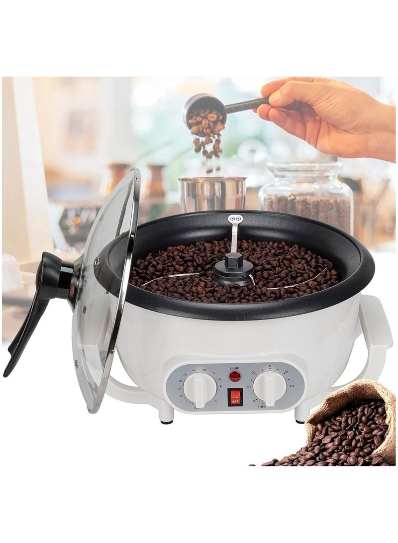 Coffee Roaster Machine Electric 800W Stainless Steel Coffee Roaster with Thermostat Timer Home Coffee Bean Roasting with Adjustable Heat Settings, Large Capacity