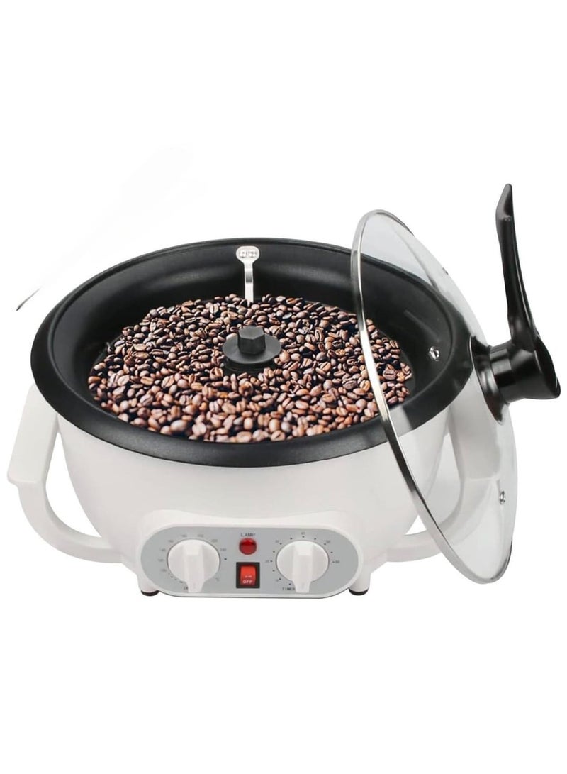 Coffee Roaster Machine 800W Electric , Stainless Steel Home Coffee Bean Roaster with Adjustable Heat Settings, Thermostat & Timer, Large Capacity for Home Roasting