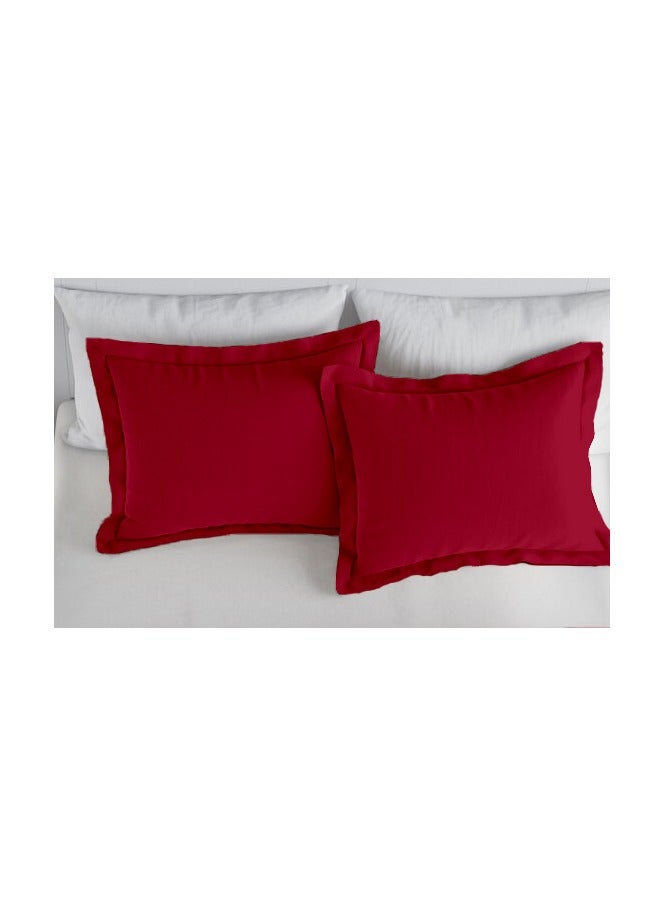Twin Size Red Soft Wrinkle Free Microfiber Bed Sheet Set with Pillow Cover