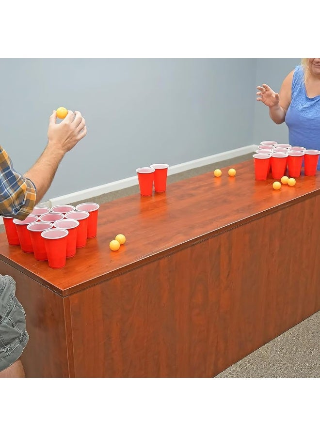 Beer Pong Set, Red Cups and Ping Pong Balls.