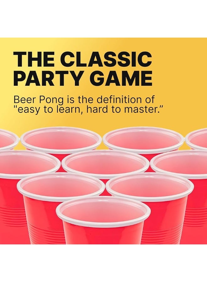 Beer Pong Set, Red Cups and Ping Pong Balls.