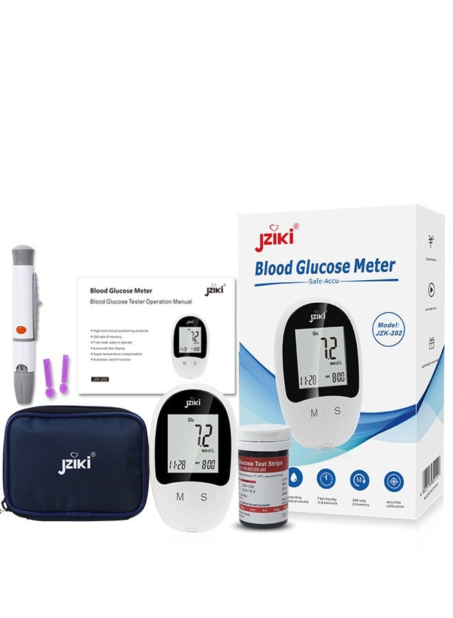 Safe-Accu Blood Glucose Meter with Full Kit and Test Strips