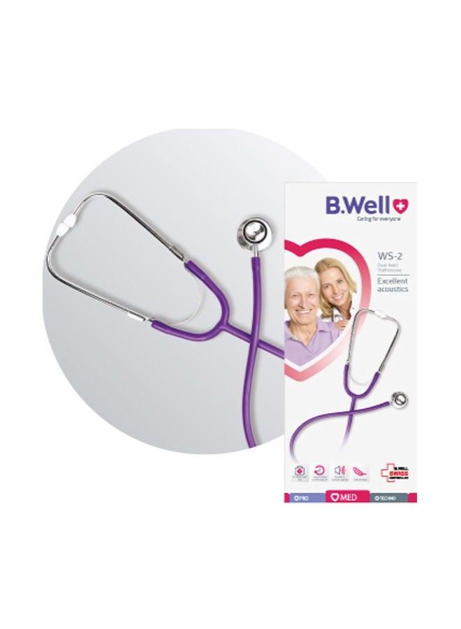 WS-2 Dual-Head Stethoscope - Excellent Acoustics & Ergonomic Design