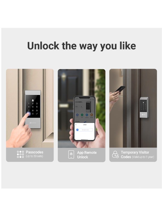 EZVIZ DL04 Smart Door Lock Smart Lock - Bluetooth & Wi-Fi Enabled, Multi-Method Keyless Entry, Remote Control, Anti-Tamper Alerts, Easy Installation - Ideal for Home Security