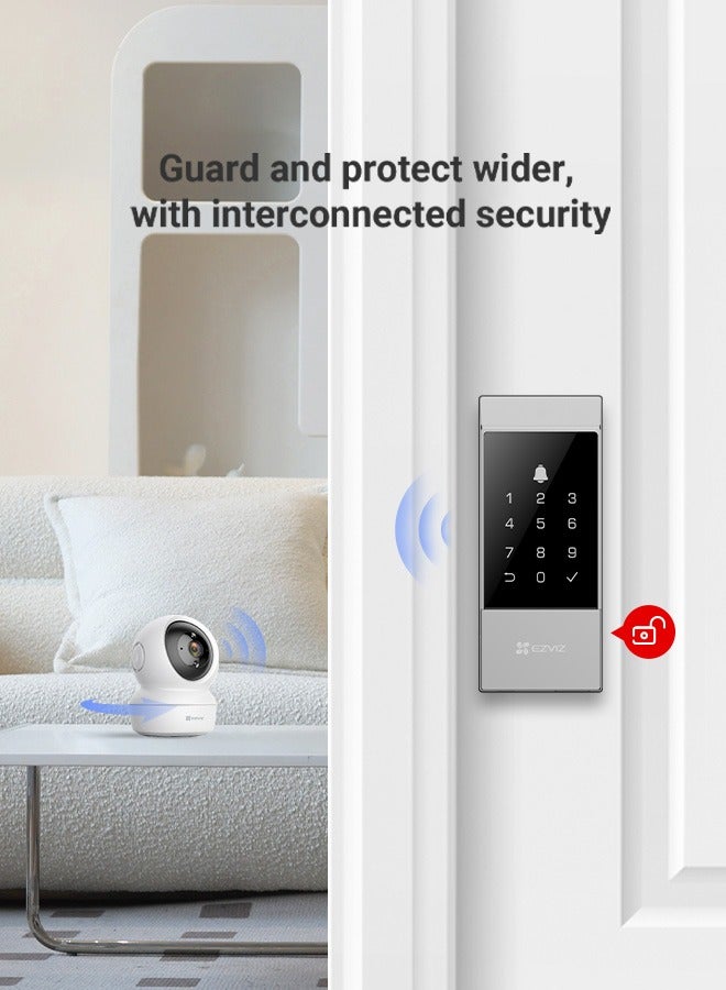 EZVIZ DL04 Smart Door Lock Smart Lock - Bluetooth & Wi-Fi Enabled, Multi-Method Keyless Entry, Remote Control, Anti-Tamper Alerts, Easy Installation - Ideal for Home Security