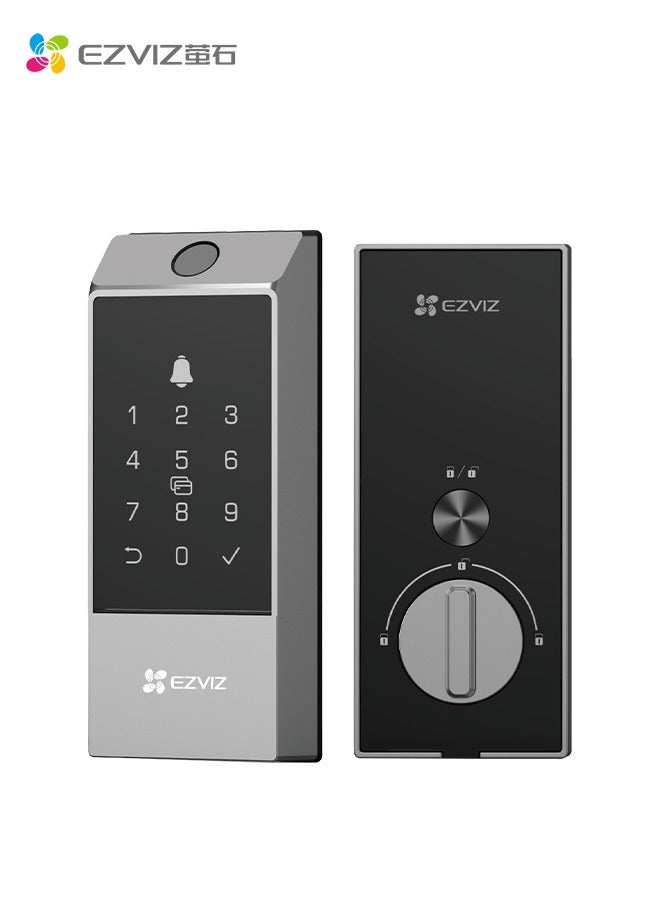 EZVIZ DL04 Pro Smart Door Lock Smart Lock – 5-in-1 Keyless Entry with Fingerprint Access, Bluetooth & Wi-Fi Enabled, Real-Time Notifications, Privacy Mode, and Durable Aluminum Design