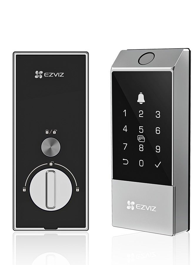 EZVIZ DL04 Pro Smart Door Lock Smart Lock – 5-in-1 Keyless Entry with Fingerprint Access, Bluetooth & Wi-Fi Enabled, Real-Time Notifications, Privacy Mode, and Durable Aluminum Design