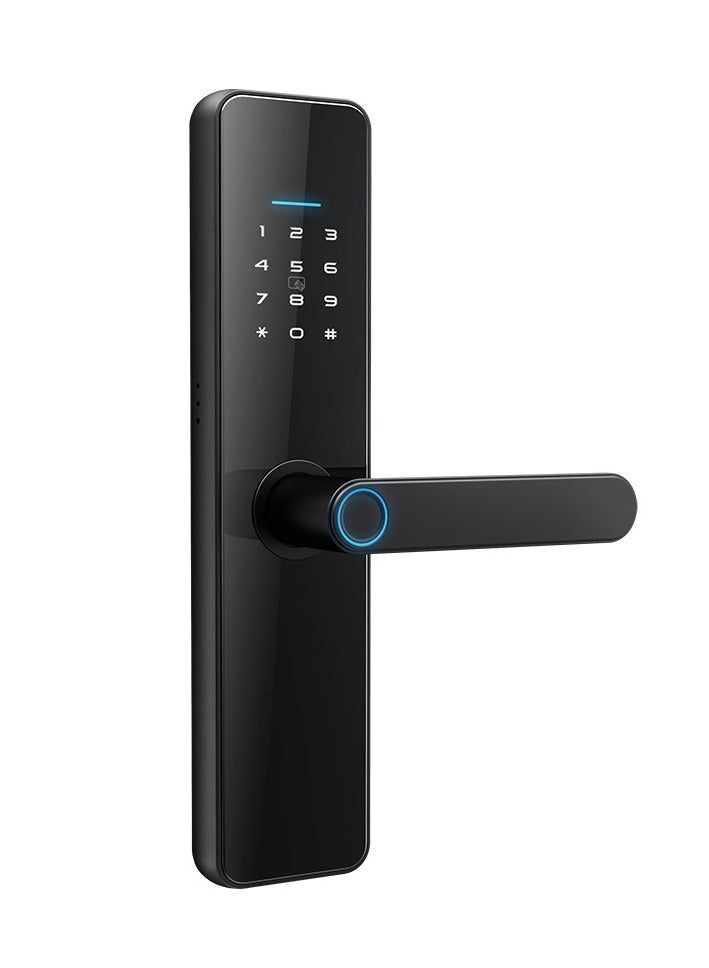 LS-C91 Smart WiFi Fingerprint Door Lock - 8 Unlock Methods | App, Bluetooth, Key, Password, Card, Combo | Secure Home Entry System (Black, Tuya version)