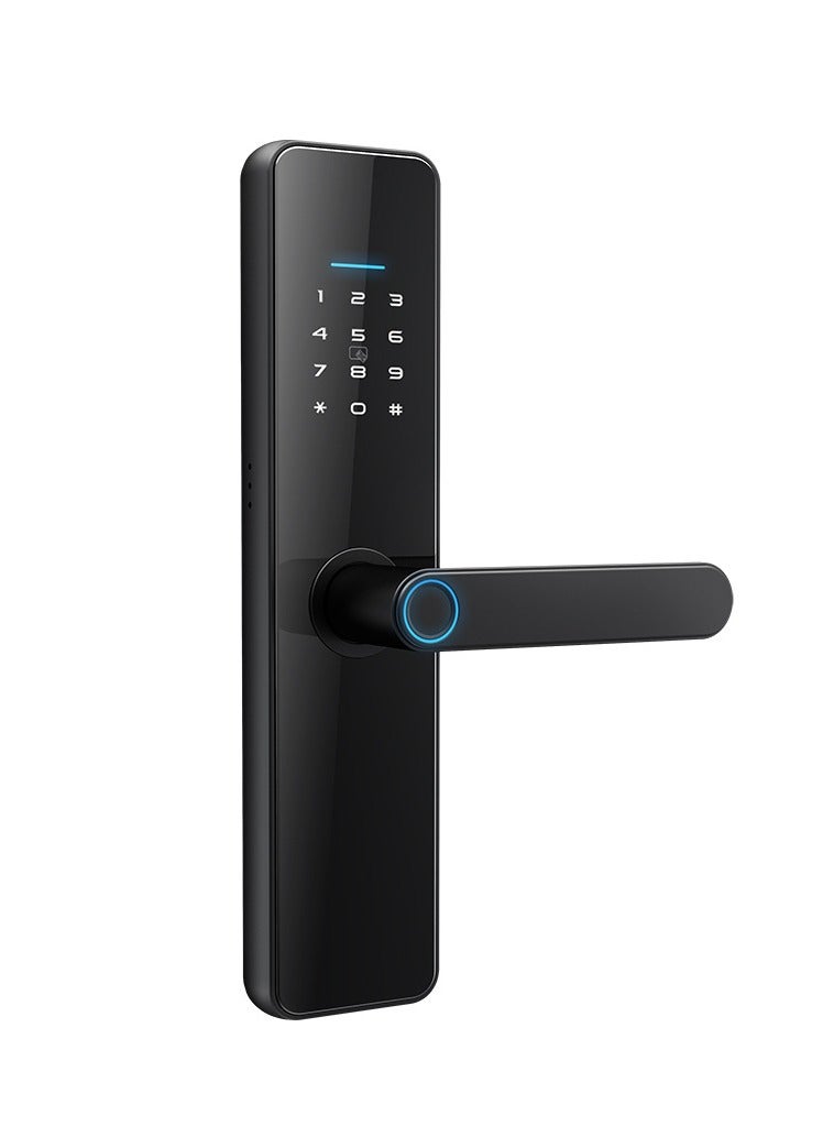 LS-C91 Smart WiFi Fingerprint Door Lock - 8 Unlock Methods | App, Bluetooth, Key, Password, Card, Combo | Secure Home Entry System (Black, TTLock version)