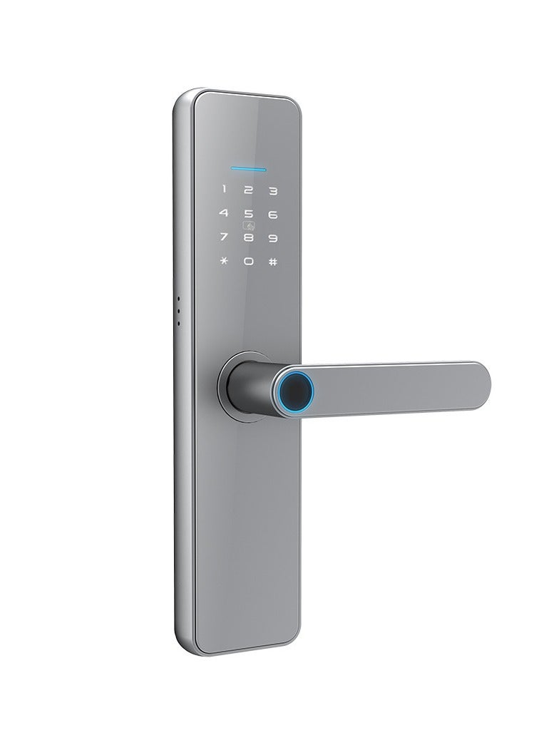 LS-C91 Smart WiFi Fingerprint Door Lock - 8 Unlock Methods | App, Bluetooth, Key, Password, Card, Combo | Secure Home Entry System (Silver, TTLock version)