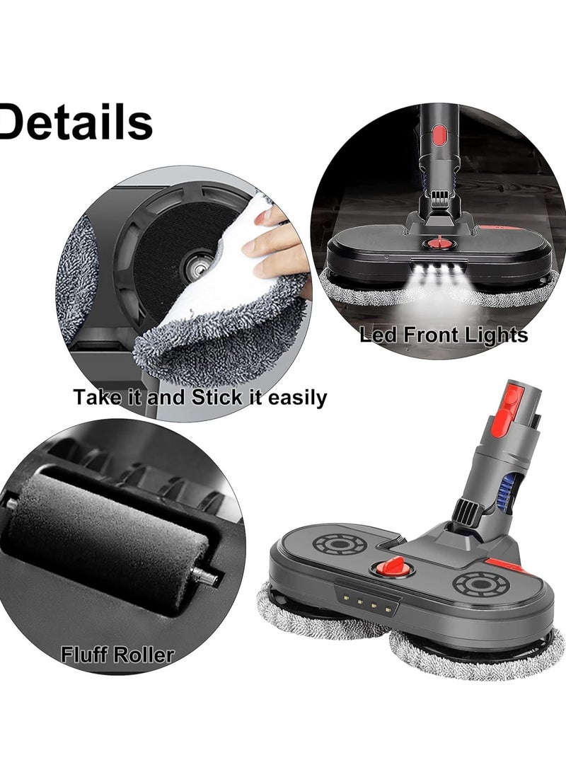 Electric Mop Head Attachment for Dyson V7 V8 V10 V11 V15 Wireless Vacuum Cleaner Lava Polishing Floor Marble Wood Including Microfiber Cloth And Water Tank