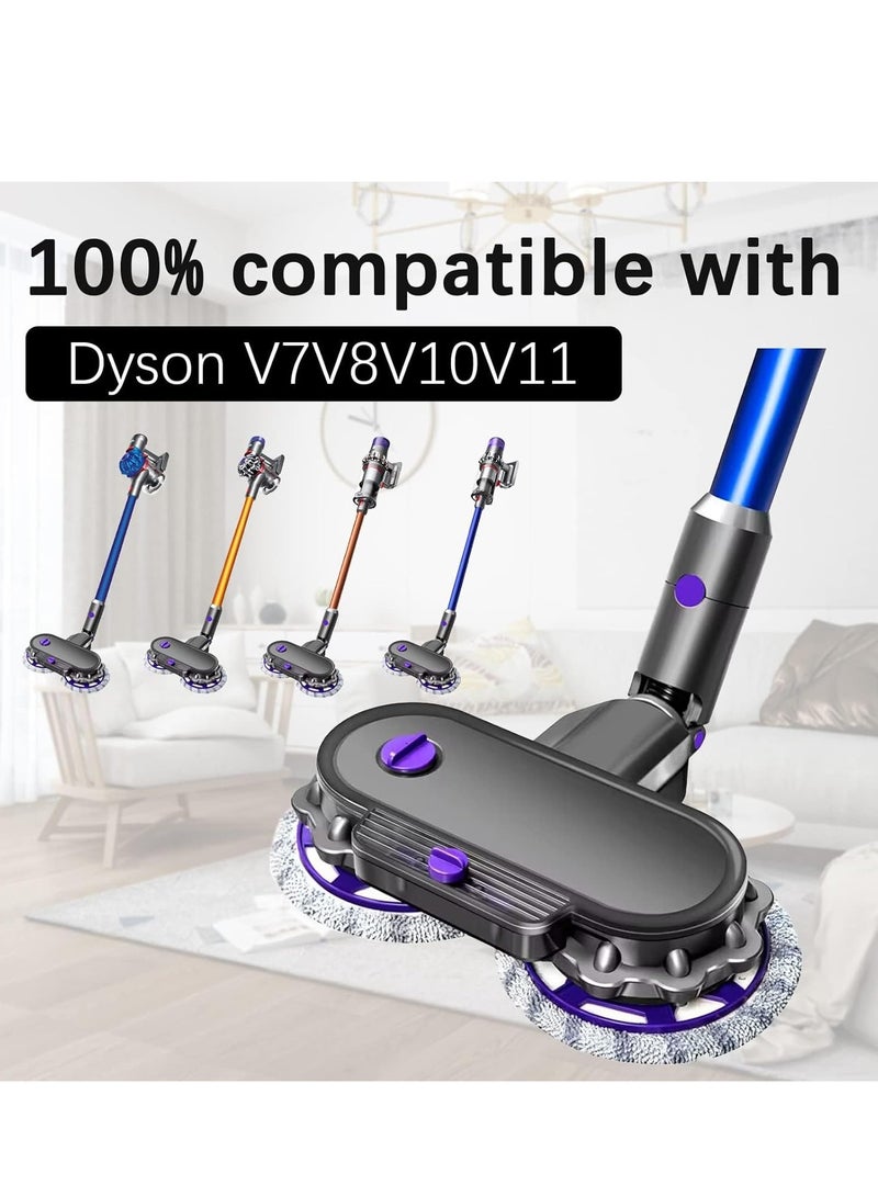 Electric Cleaning Mop Head for Dyson V7 V8 V11 V10 Vacuum Cleaner Wet & Dry Combining Vacuuming and Mopping, Hardwood Floor Attachment with 150ml Removable Water Tank