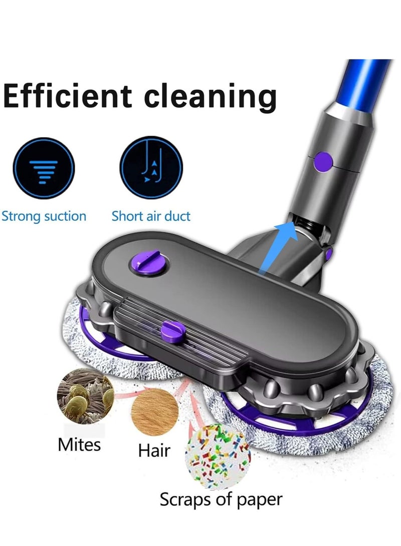 Electric Cleaning Mop Head for Dyson V7 V8 V11 V10 Vacuum Cleaner Wet & Dry Combining Vacuuming and Mopping, Hardwood Floor Attachment with 150ml Removable Water Tank