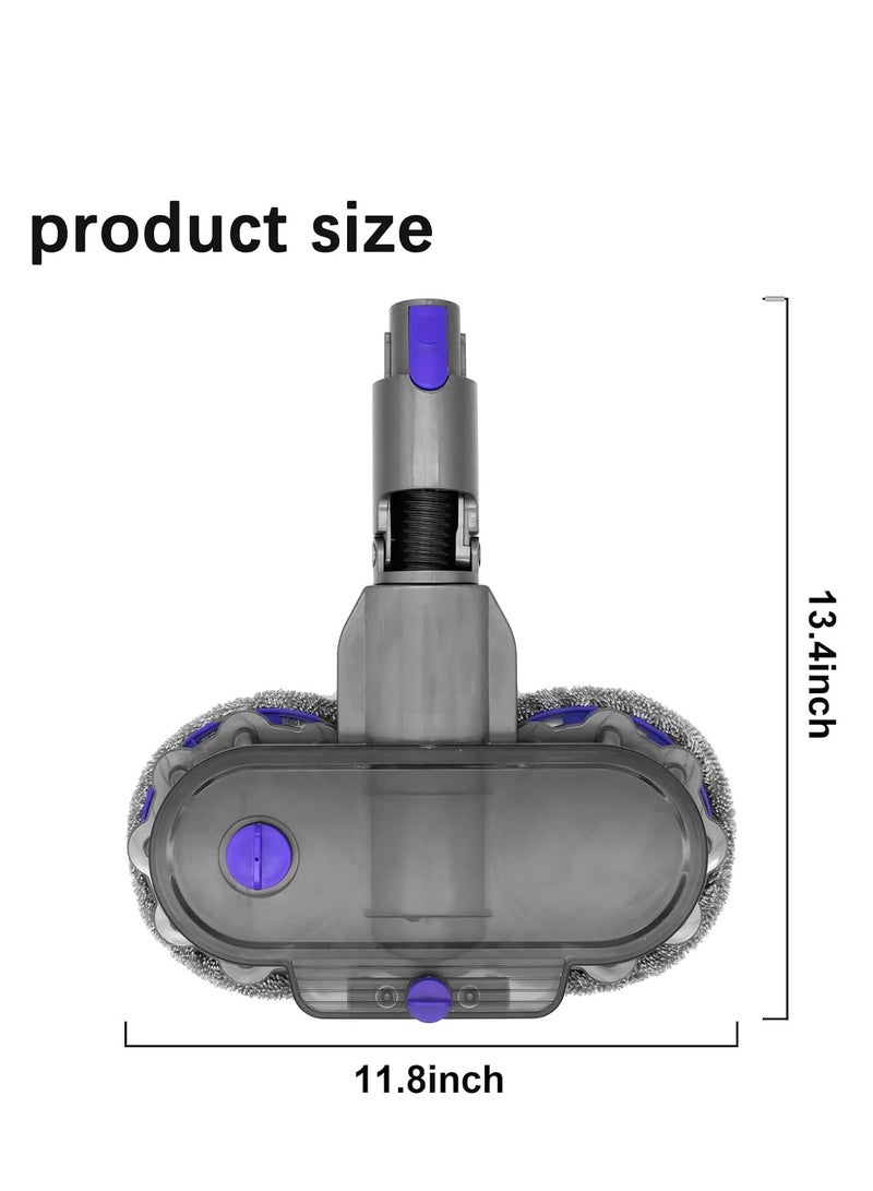 Electric Cleaning Mop Head for Dyson V7 V8 V11 V10 Vacuum Cleaner Wet & Dry Combining Vacuuming and Mopping, Hardwood Floor Attachment with 150ml Removable Water Tank