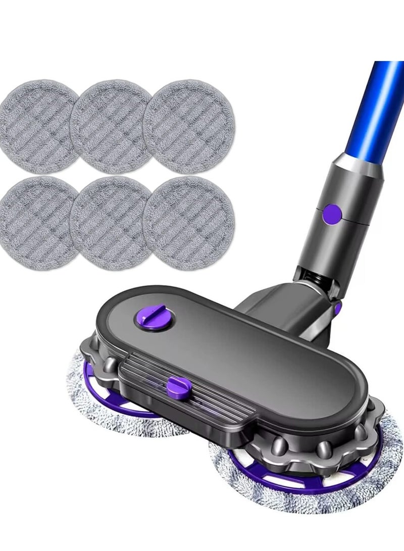 Electric Cleaning Mop Head for Dyson V7 V8 V11 V10 Vacuum Cleaner Wet & Dry Combining Vacuuming and Mopping, Hardwood Floor Attachment with 150ml Removable Water Tank