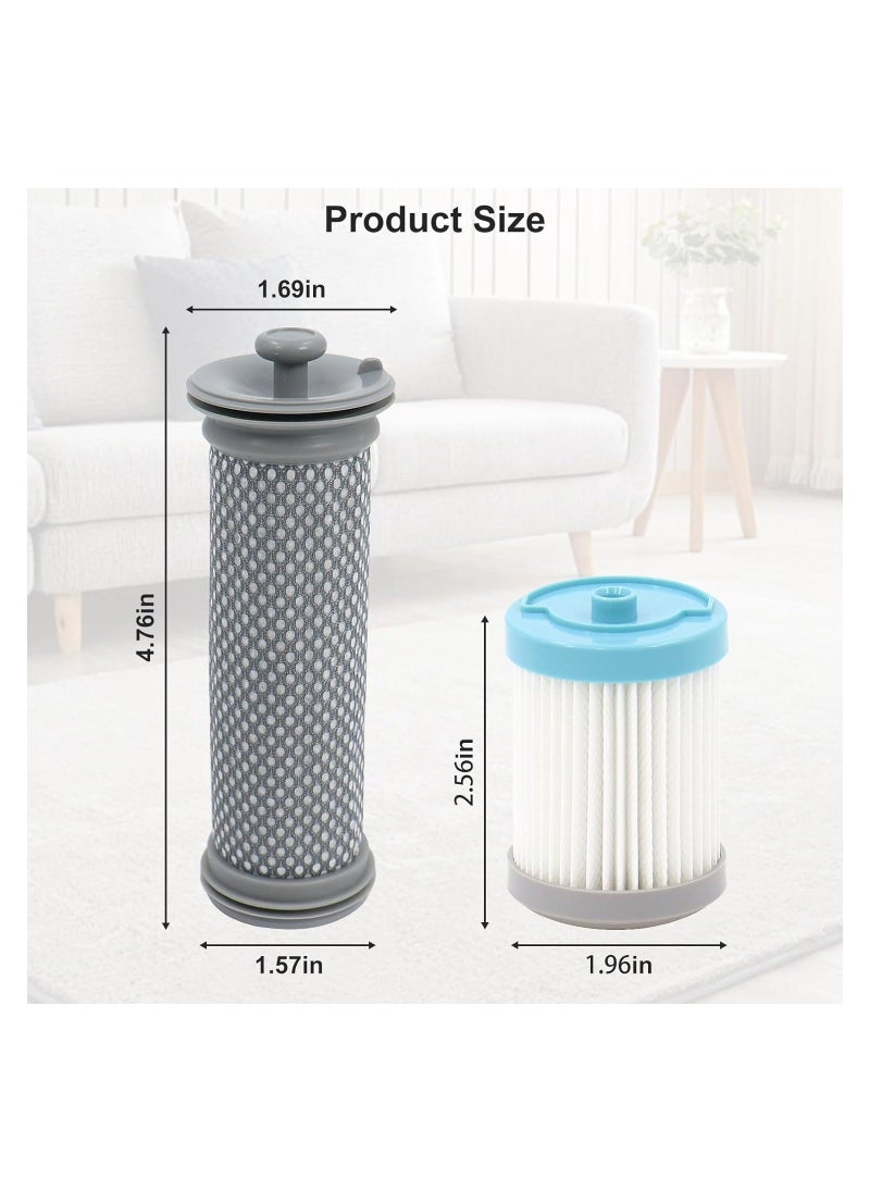Cordless Vacuum Filter Replacement Kit for Tineco A10/ A11 Hero A10/A11 Master and for PURE ONE S11 for PWRHERO11 Snap Cordless Vacuum Cleaner 4 Pre Filters 2 HEPA Filter