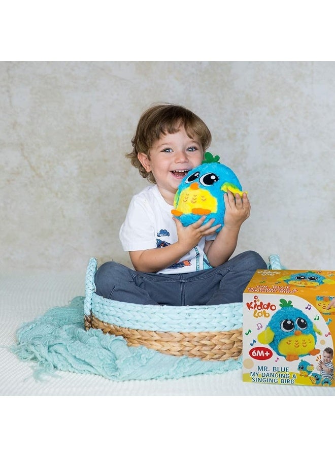 Baby Toys 6 to 12 Months & Up - 'Mr. Blue' Dancing & Singing Bird - Sound & Touch Activated Musical Toy for Boys & Girls - Ideal Gift for Infants, Babies & Toddlers