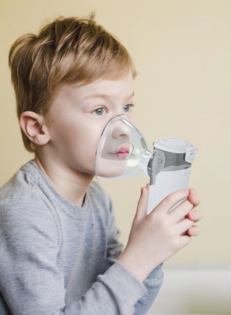 Portable Nebulizer Pro / Asthma Treatment / Allergy Relief / Cough Relief / Deeper Medication / Fine Mist / Easy to Carry / Ultra Quiet - White