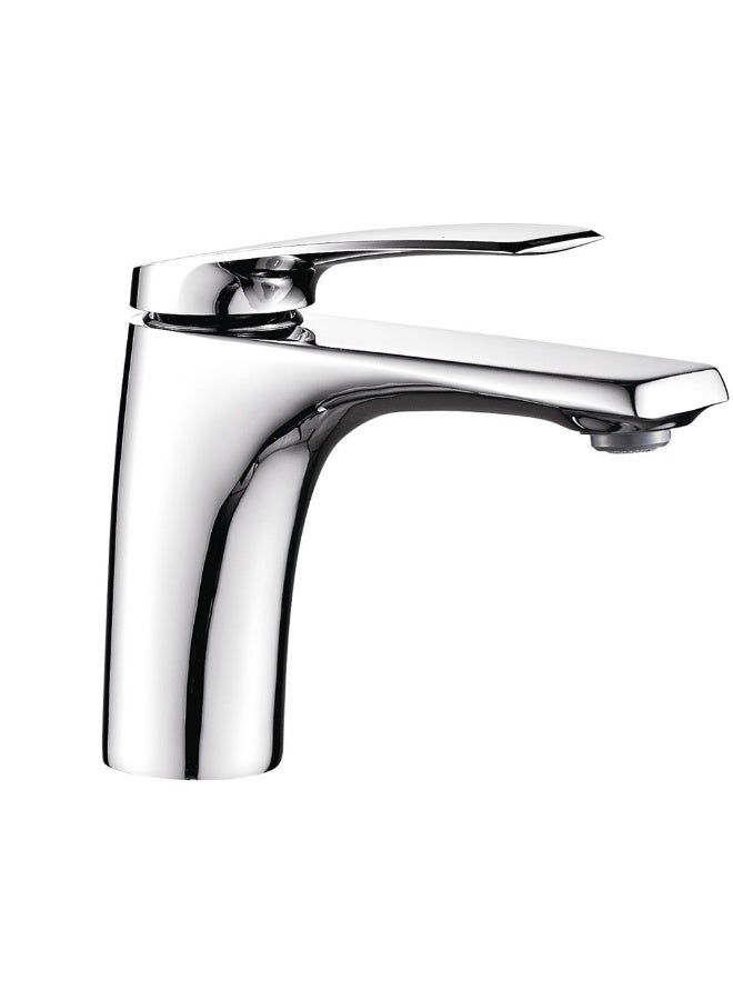 Milano Nico Basin Mixer With Pop Up Waste Chrome | Brass Basin Mixer | Single Tap Wash Basin Mixer Sink Faucet For Bathroom Faucet Vanity Lavatory - Chrome