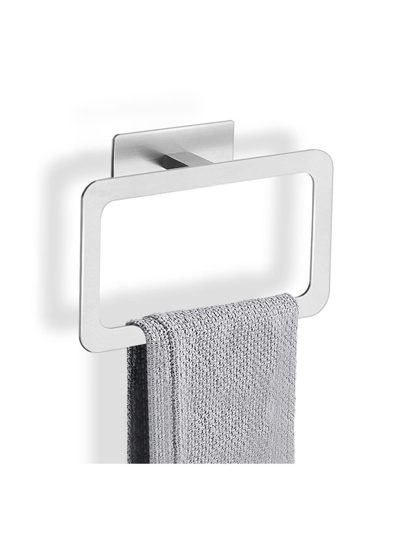 Adhesive Towel Ring, Self Adhesive Hand Towel Ring Stainless Steel Rustproof Bathroom Towel Holder Wall Mount SUS 304 Stainless Steel Matte Black, Kitchen, Bathroom Hand Towel Holder