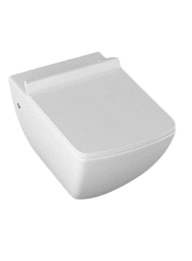 Isvea Purita Wall Hung Wc Smartfix- 109L02007/40S402001-2Pcs/Set- Made In Turkey (Ctn :Wc- 10Pl02007Sv- Seat Cover: 405802001) | Ceramic Wall Hung | Water Closet For Toilet Bathroom-White